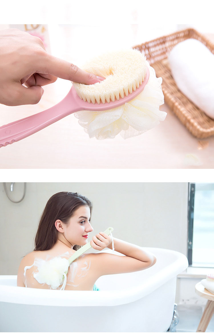 Bàn Chải Chà Lưng Kèm Bông Tắm Tiện Lợi Nhiều Màu | Giasibienhoa.com